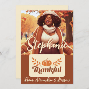Curvy Black Woman Thankful Gift Card Holder