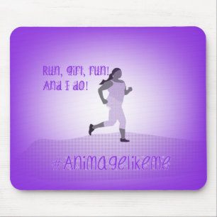 Curvy Girl Runner Mouse Mat