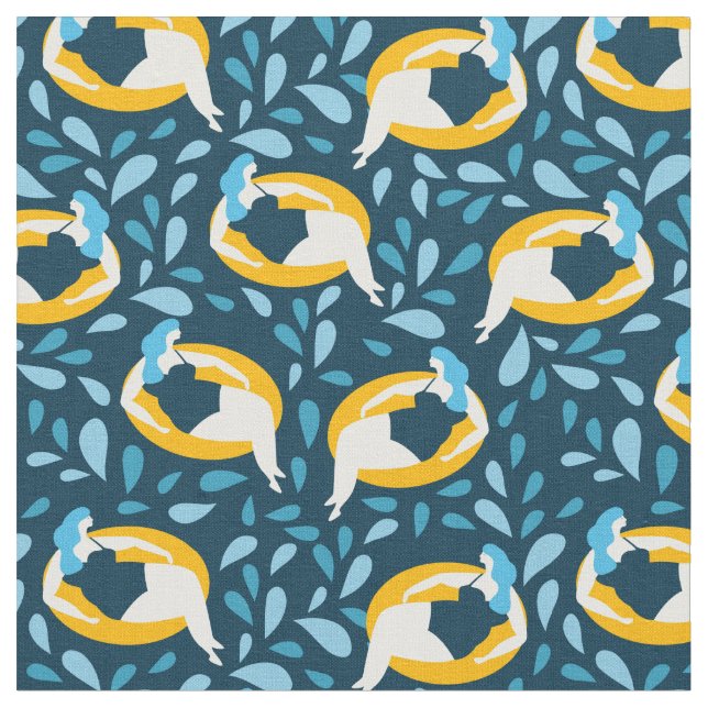 Curvy Girl Swimming Fabric (Close Up)