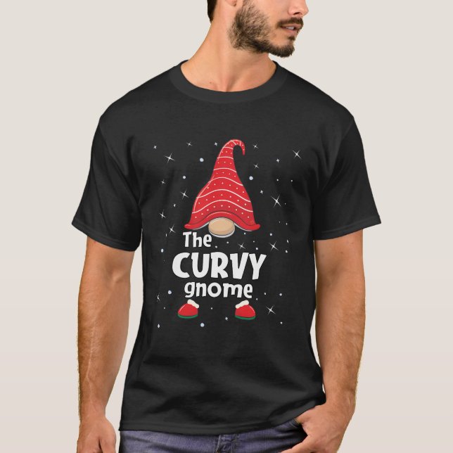 Curvy Gnome Family Matching Christmas Funny Gift P T-Shirt (Front)