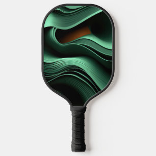 Curvy green forms pickleball paddle