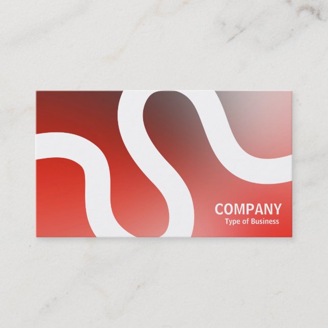 Curvy Line 02a - Soft Gradients Business Card (Front)