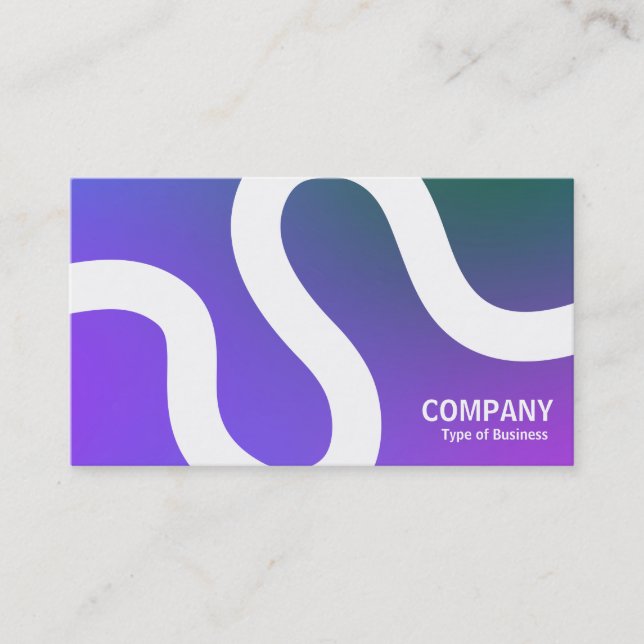 Curvy Line 02a - Soft Gradients Business Card (Front)