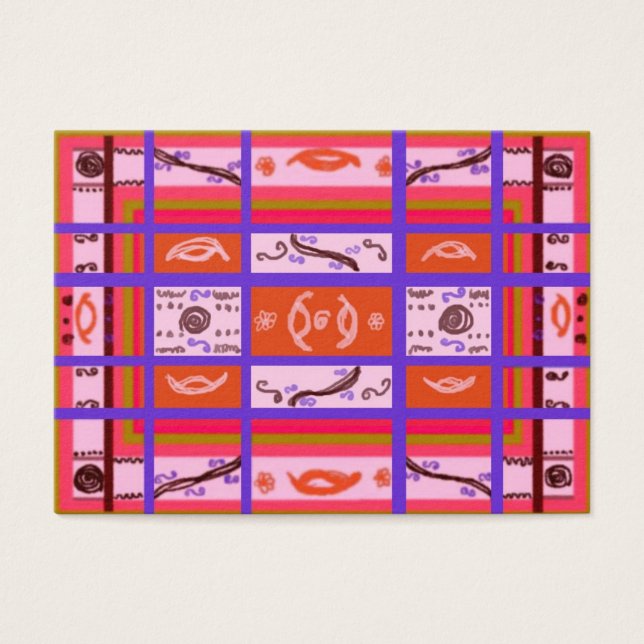 curvy plaid abstract expressionist folk art (Front)
