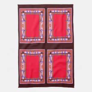 Curvy Plaid Fabric Photo Frame American MoJo Kitch Tea Towel