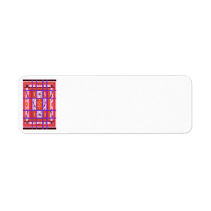 Curvy Plaid Return Address Label
