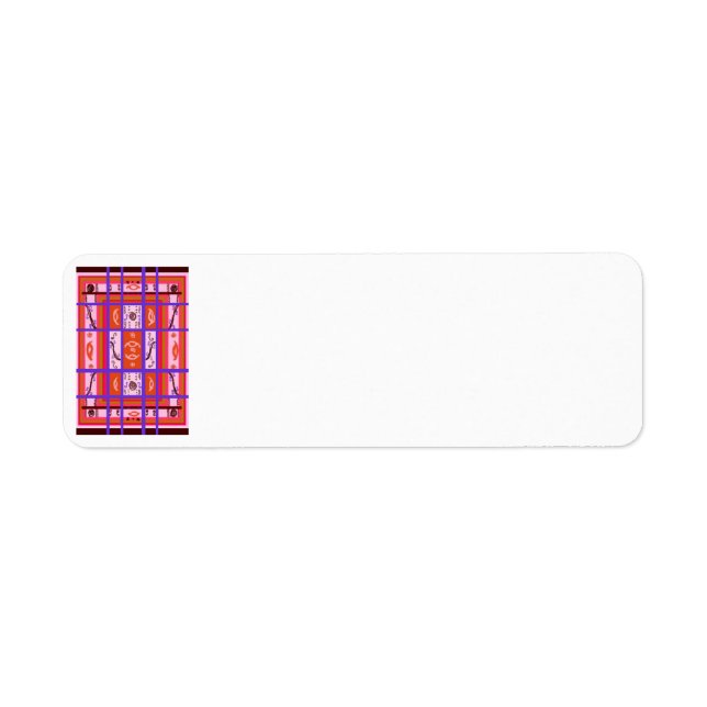 Curvy Plaid Return Address Label (Front)
