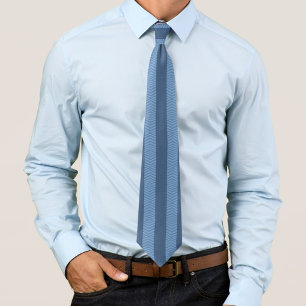 Curvy Trendy Blues Abstract Repeating Pattern Tie
