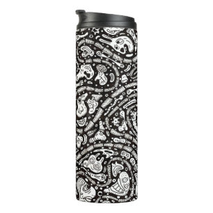 Curvy Twisty Cartoon Weird Faces Design Thermal Tumbler