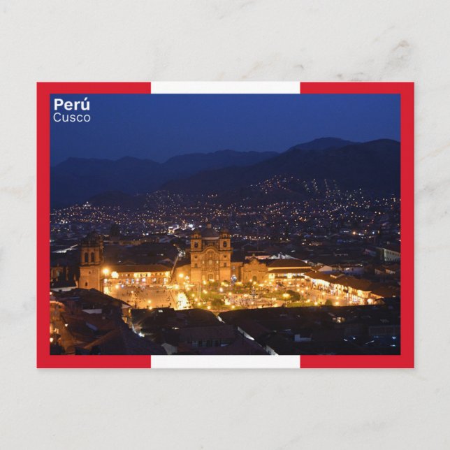 Cusco at night - Peru Postcard (Front)