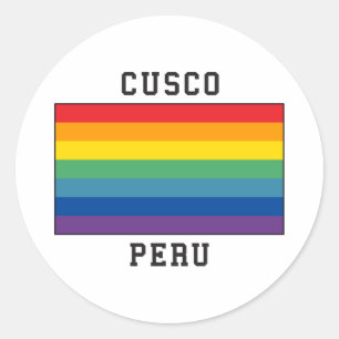 Cusco, Peru Flag Classic Round Sticker