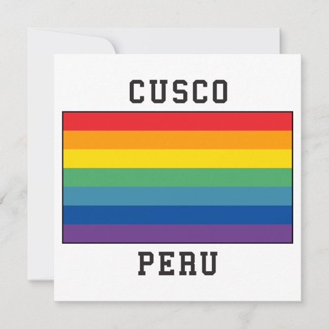 Cusco, Peru Flag Invitation (Front)