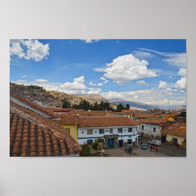 Cusco, Peru, Rooftops Poster (Front)
