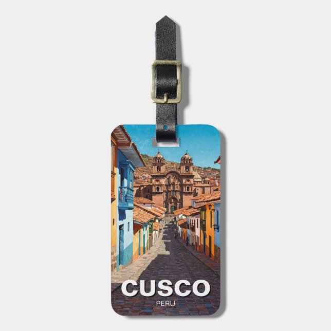 Cusco Peru Travel Luggage Tag (Front Vertical)