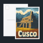 Cusco Peru Vintage Travel Illustration Postcard<br><div class="desc">Cusco Peru Art Vintage travel place illustration</div>
