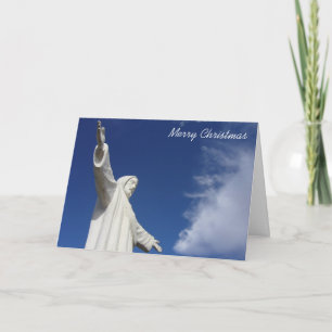 cusco statue christmas holiday card
