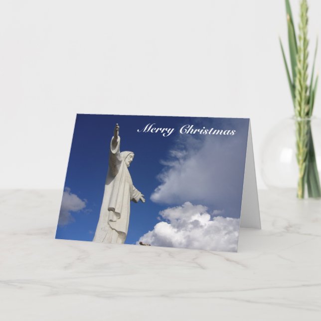 cusco xmas statue holiday card (Front)