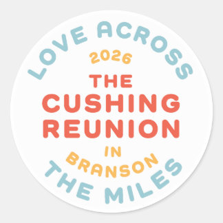 Cushing Circle Classic Round Sticker