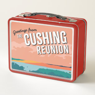 Cushing Reunion Vintage Style Metal Lunch Box