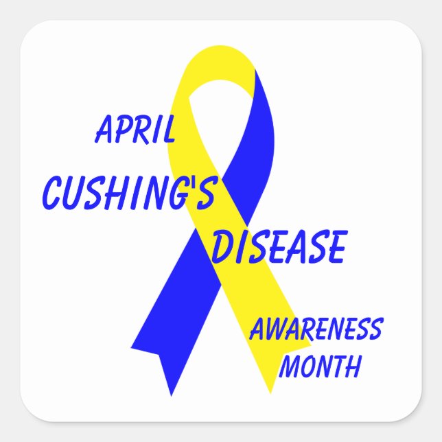 Cushing's Disease Awareness Ribbon by Janz Square Sticker (Front)