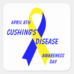 Cushing's Disease Awareness Ribbon by Janz Square Sticker
