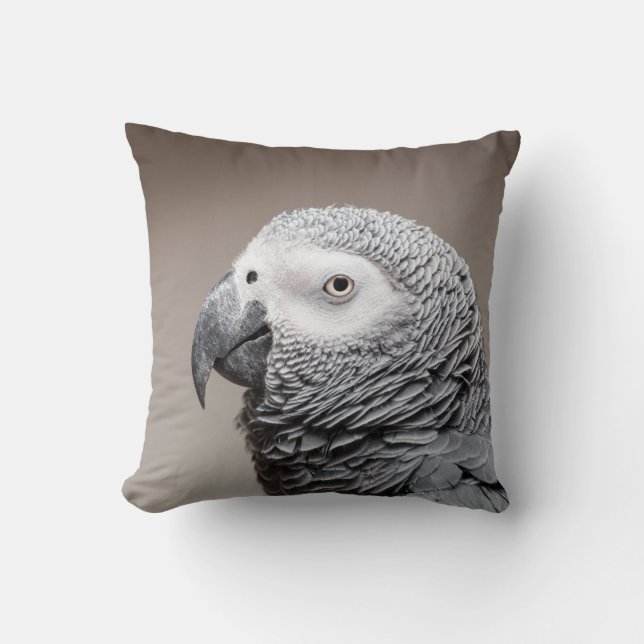 Cushion Congo African Grey Grey Parrot (Front)