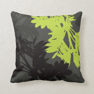Cushion Green Foliage Lime and Gray