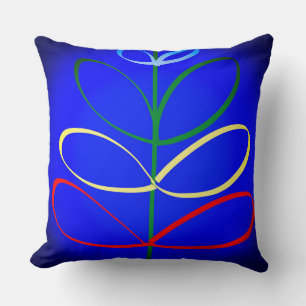 Cushion Jimette orange and turquoise black Design