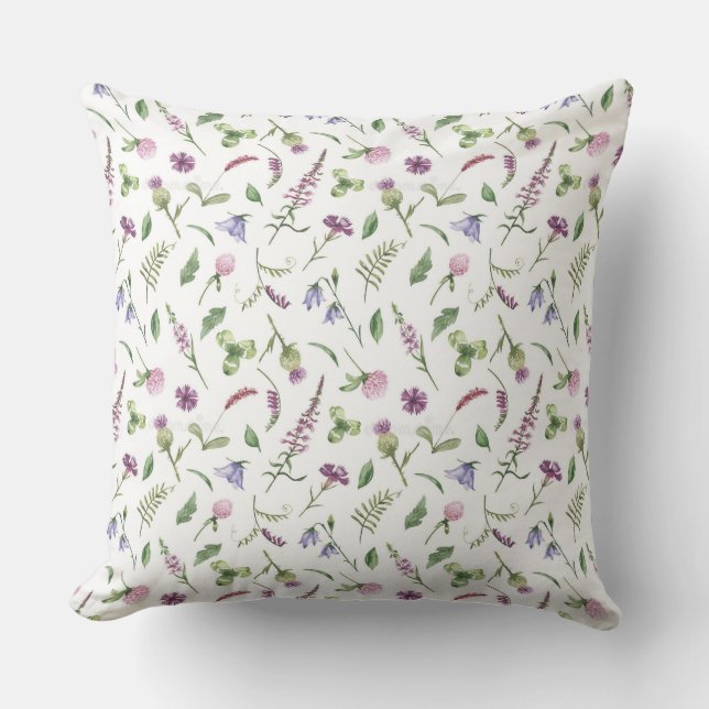 Cushion - Spring Summer Wild Flowers (Front)