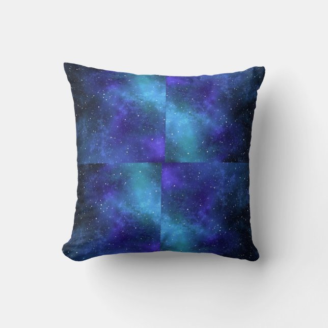 Cushion with a mixture of four night skies (Front)