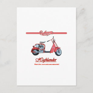 Cushman Highlander Scooter Postcard
