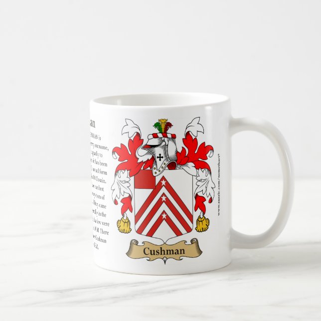 Cushman, the Origin, the Meaning and the Crest Coffee Mug (Right)