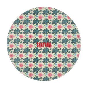 Cusom Watercolor floral pattern gift Cutting Board