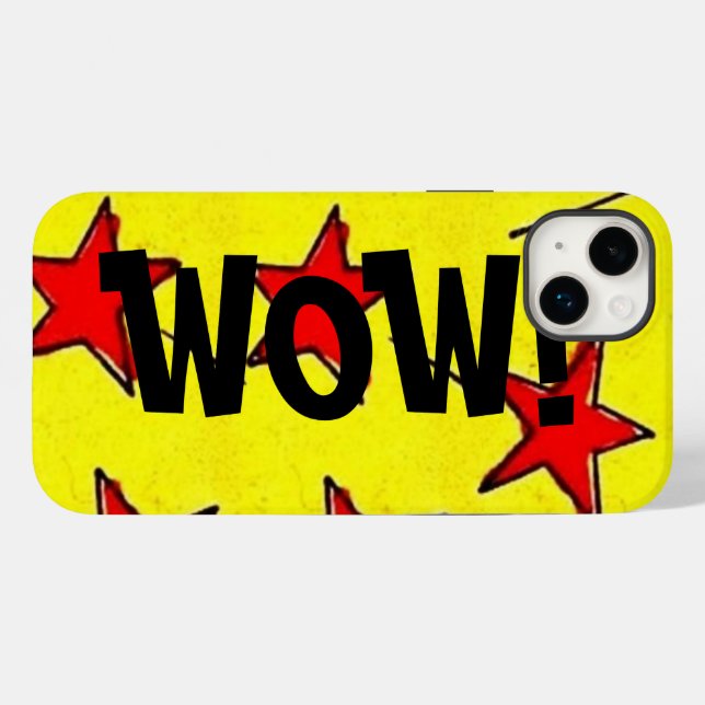 Cusomizable Retro Comic "WOW!" Case-Mate iPhone Case (Back (Horizontal))