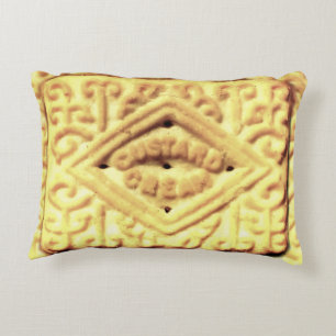 Custard cream biscuit decorative cushion
