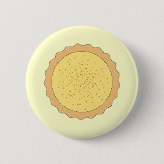 Custard Tart Pie. 6 Cm Round Badge
