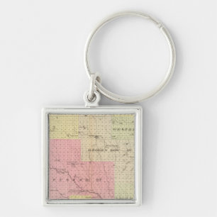 Custer and Logan County, Nebraska Key Ring