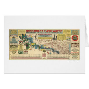 Custer Battlefield Highway Map - 1925