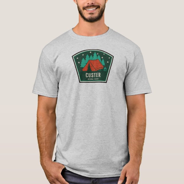 Custer National Forest Camping T-Shirt (Front)