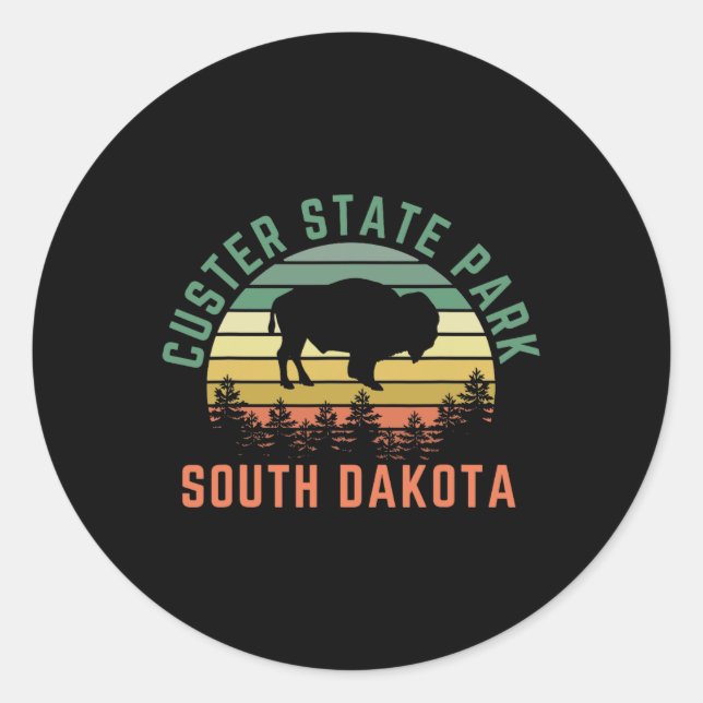 Custer State Park  Classic Round Sticker (Front)