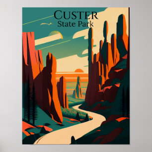 Custer State Park Contemporary Art Poster