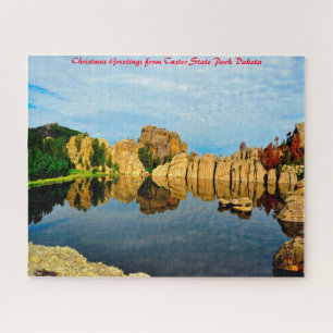 Custer State Park Dakota. Christmas Greetings Jigsaw Puzzle