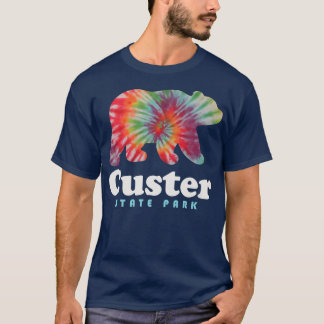 Custer State Park Hiking Bear Tie Dye   T-Shirt