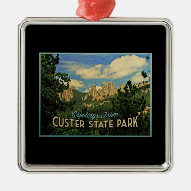 Custer State Park Metal Ornament (Front)