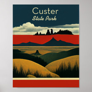 Custer State Park Minimalist Poster