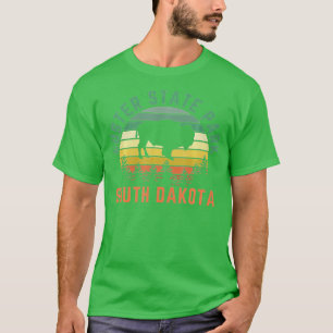 Custer State Park South Dakota Buffalo Retro Sunse T-Shirt