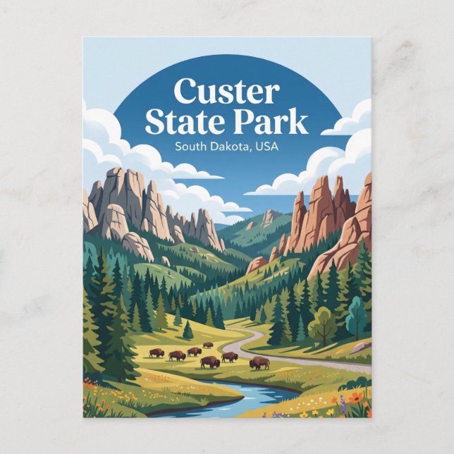 Custer State Park USA Postcard (Front)