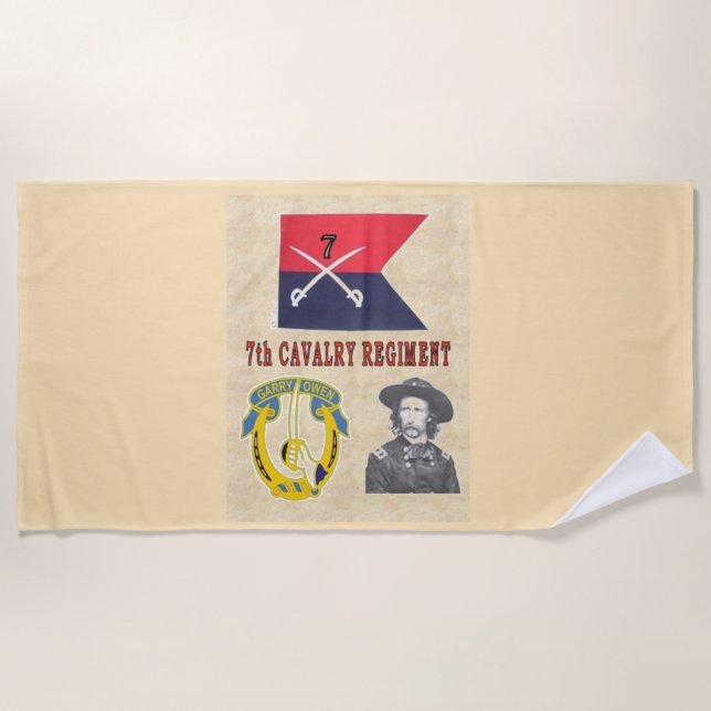 CUSTER'S 7th CAVALRY Beach Towel (Front)