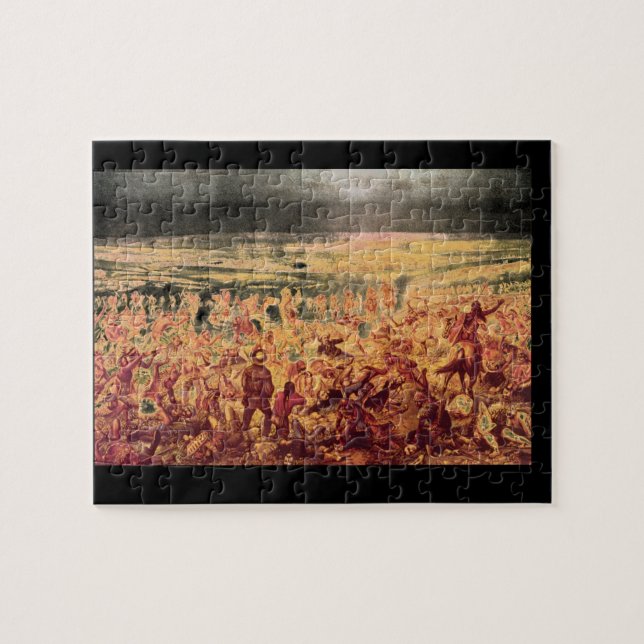 Custer's Last Fight', Unknown_Art of America Jigsaw Puzzle (Horizontal)