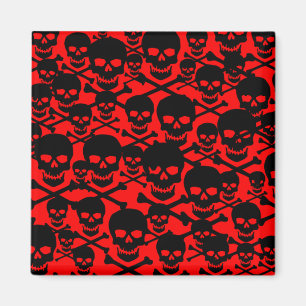 Custimizable Skulls & Crossbones Magnet